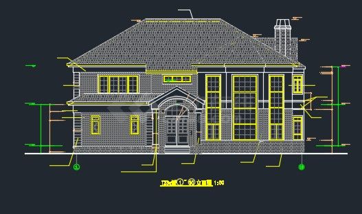 某钢结构别墅建筑设计CAD详情全套图纸-图二