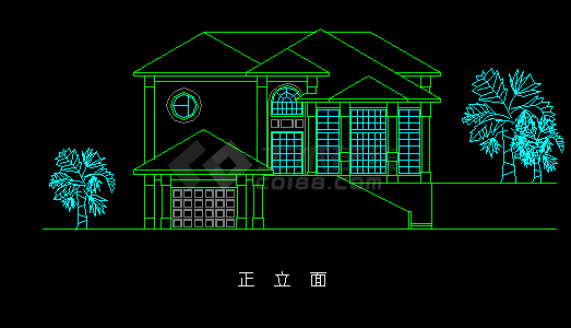 某欧式别墅建筑设计施工CAD方案图含地下室-图二