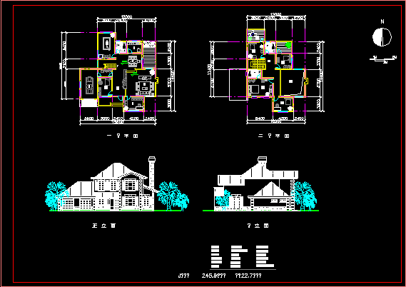 某欧式别墅设计施工CAD方案建筑图纸_图1