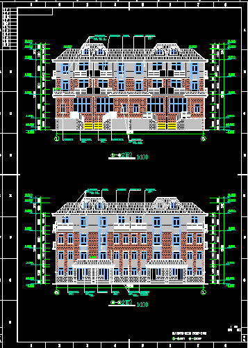 某城市的一处联排别墅CAD设计方案-图二