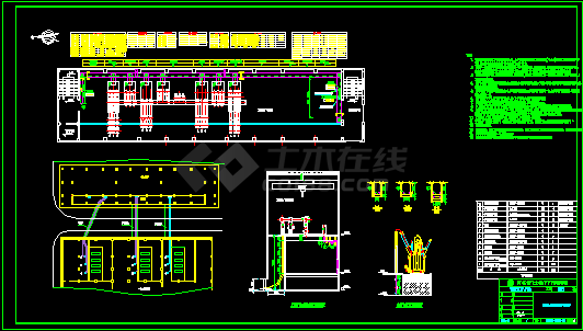 220KV变电站铺设cad电气施工设计方案图-图二