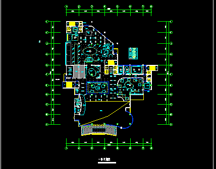 某星级酒店建筑CAD设计施工方案图-图二