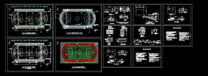 某地学校体育场建筑设计方案cad施工图_图1