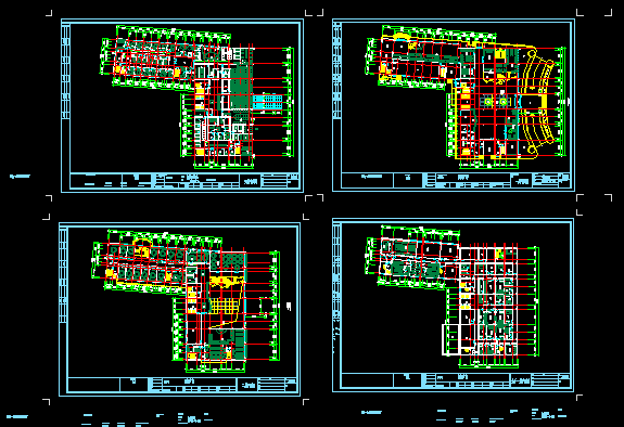 国际广场建筑设计施工CAD方案平面图_图1