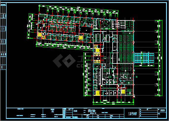 国际广场建筑设计施工CAD方案平面图-图二
