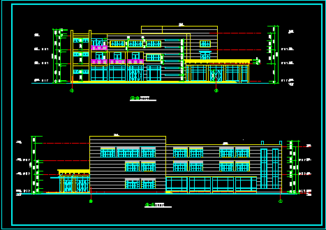 多层饭店建筑施工设计CAD方案图纸-图二