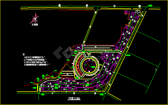 步行街建筑施工设计CAD方案规划图-图一