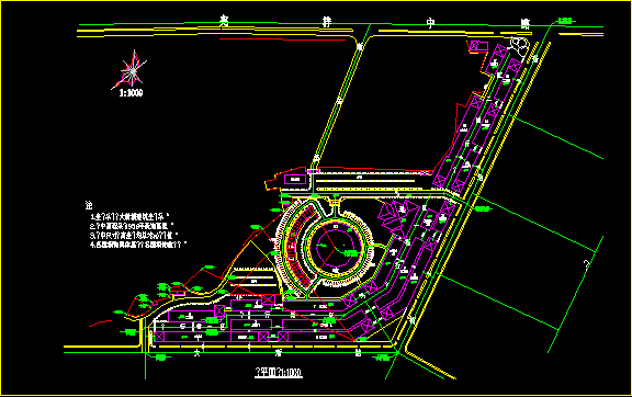 步行街建筑施工设计CAD方案规划图_图1