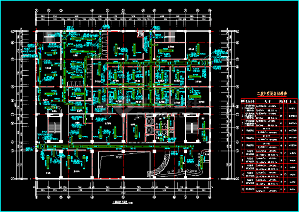 某市宾馆整套空调管线设计cad施工平面图纸-图二