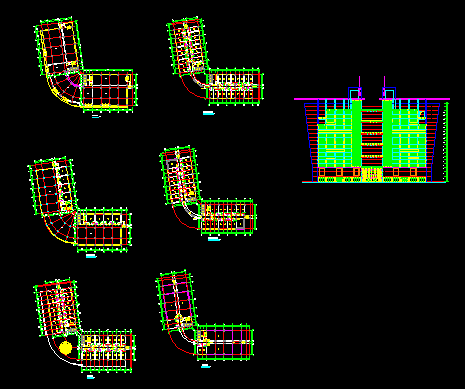 小县城酒楼建筑施工设计CAD方案图-图一