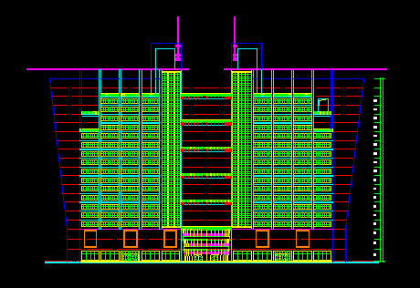 小县城酒楼建筑施工设计CAD方案图-图二