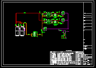某会所锅炉房cad平面施工系统图-图二