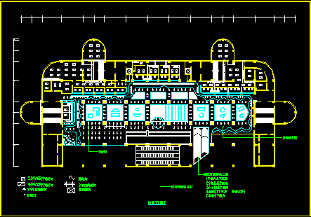 快餐厅建筑设计施工CAD天花和平面图-图二