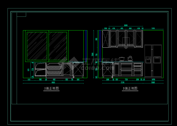 某高档别墅橱柜设计CAD深化图纸-图二
