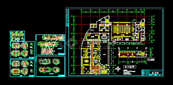 电信大楼建筑施工设计CAD方案图纸-图一
