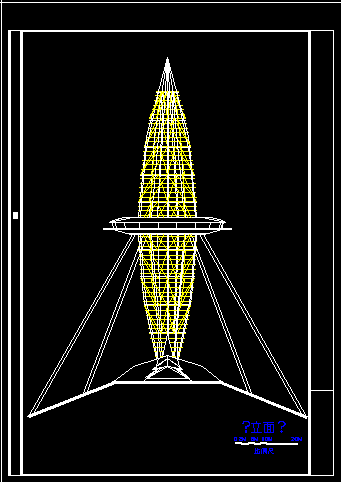 观光塔建筑施工CAD设计方案全套图-图二
