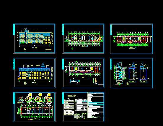 某小学教学楼的CAD施工设计图纸