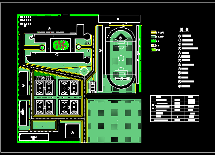 某城市一所中学规划的CAD平面图_图1