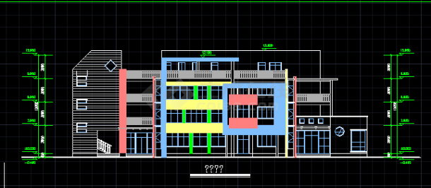 某市小区幼儿园建筑CAD设计施工方案图纸-图二