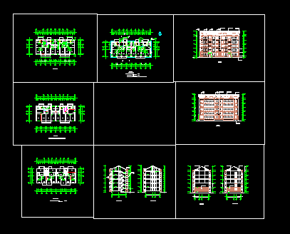 六层住宅楼全建筑施工CAD设计详图_图1