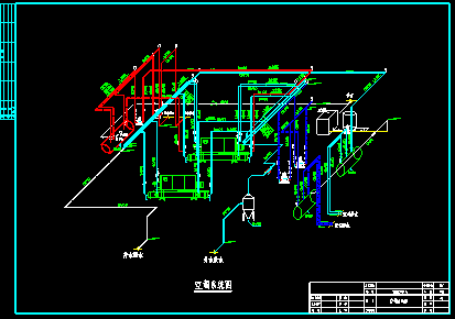水源热泵完整cad平面机房设计图-图二