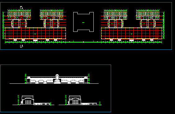 战士食堂建筑设计CAD施工图加效果图_图1