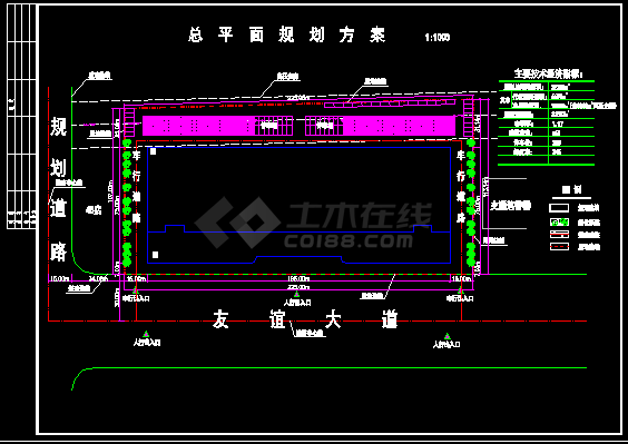 建材广场建筑CAD平面方案设计带效果图-图二