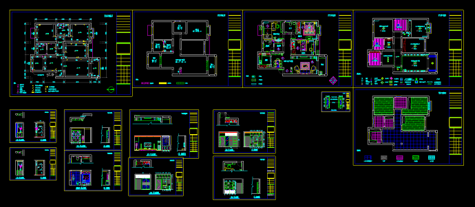 某豪宅精装修室内设计CAD施工图纸_图1
