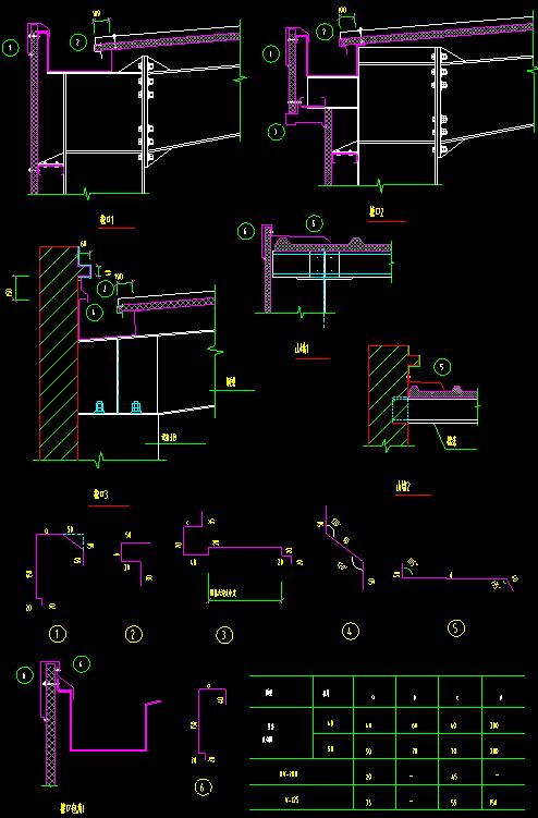 建筑各种檐口大样CAD设计施工图纸_图1