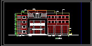 某学校图书馆设计CAD全套建筑图（总图）-图二