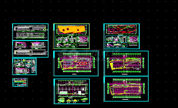 豪华体育会所建筑施工cad设计方案图纸-图一