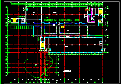 大学图书馆建筑设计施工CAD平面方案-图二