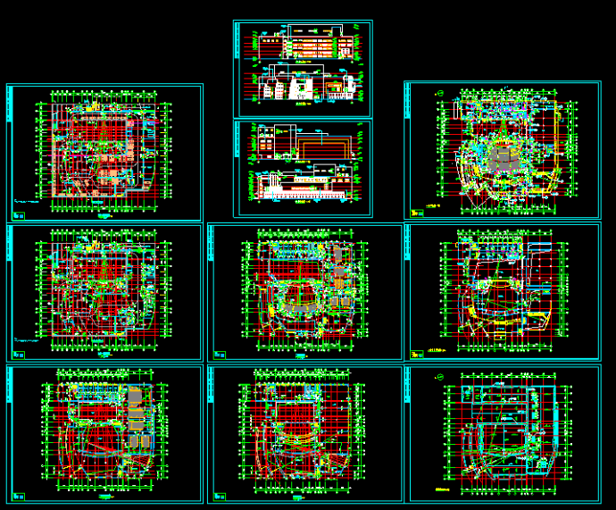 某影剧院建筑CAD设计施工平面图纸_图1