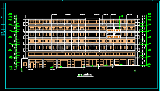 学生公寓D栋建筑设计CAD方案施工图纸-图二