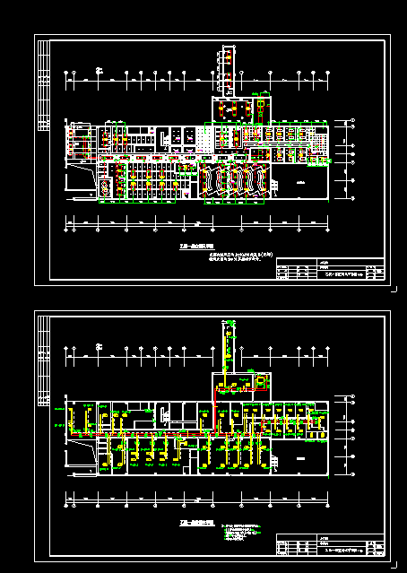 某省桑拿浴室建筑中心空调工程CAD平面设计施工图-图一