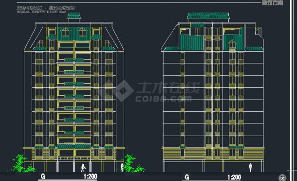 某地区生态社区绿色家园建筑设计CAD施工图-图二