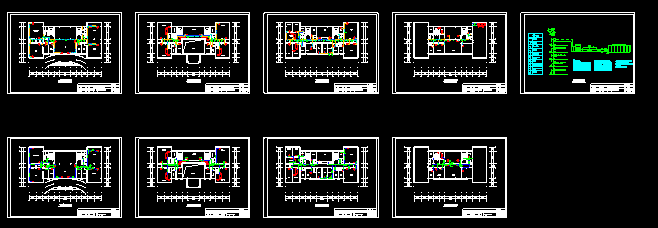 某3办公楼模块式及多联方案平面图纸_图1