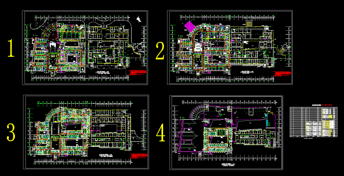 某市医院办公楼全套中央空调设计cad施工方案图_图1