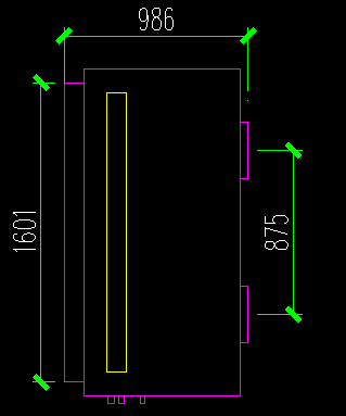 bf-dbff各型号空调机组尺寸集合cad图纸-图二