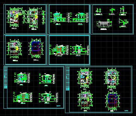 新小户型别墅全套CAD设计详情图-图一