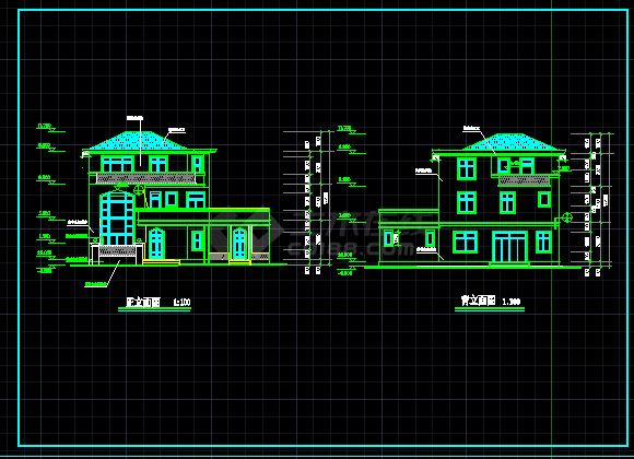 新小户型别墅全套CAD设计详情图-图二
