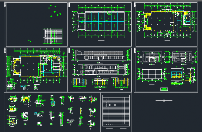 某地区学院食堂建筑设计CAD施工图_图1