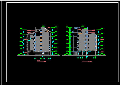 经典多层住宅的CAD施工设计图纸-图二