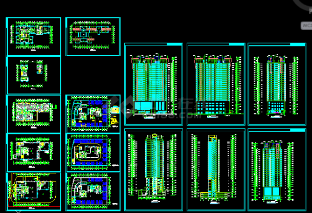经典24层住宅楼的CAD设计施工图纸-图一