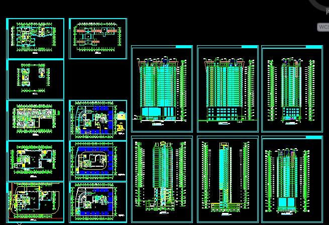 经典24层住宅楼的CAD设计施工图纸_图1