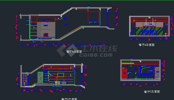 某别墅设计方案CAD详情施工整图-图二