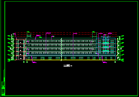大学宿舍楼建筑设计CAD全套施工图-图二
