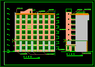 大学学生宿舍建筑设计CAD方案施工图-图二