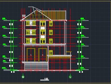 错层别墅建筑结构施工CAD详情全套图-图二