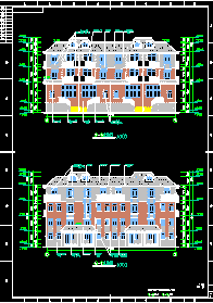 联排别墅建筑全套CAD施工设计方案-图二